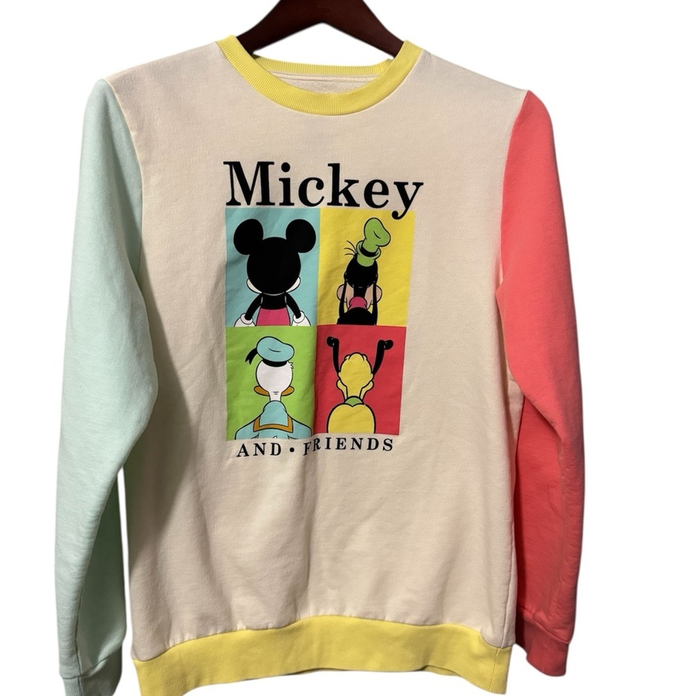 Disney Mickey & Friends Multicolor Crewneck Sweater
